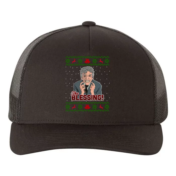 The Blessing Ugly Christmas Sweater Family Christmas Yupoong Adult 5-Panel Trucker Hat