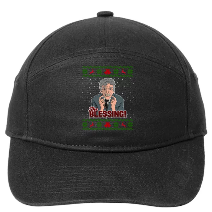 The Blessing Ugly Christmas Sweater Family Christmas 7-Panel Snapback Hat