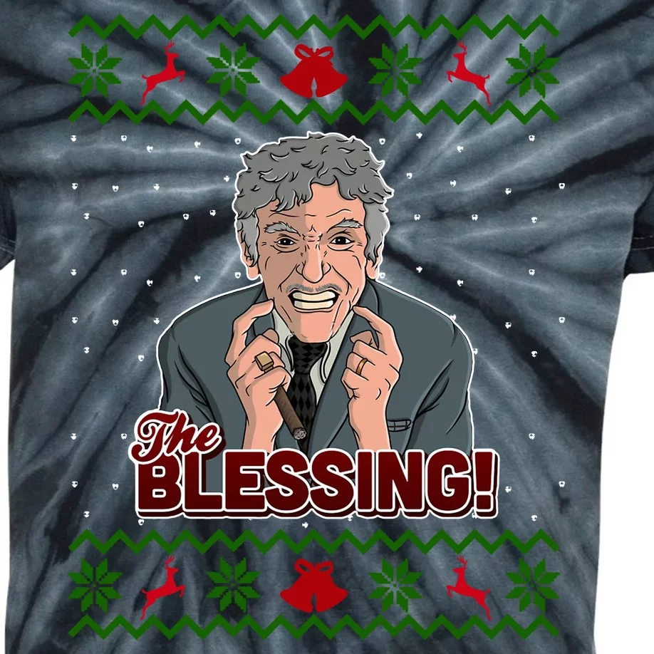 The Blessing Ugly Christmas Sweater Family Christmas Kids Tie-Dye T-Shirt