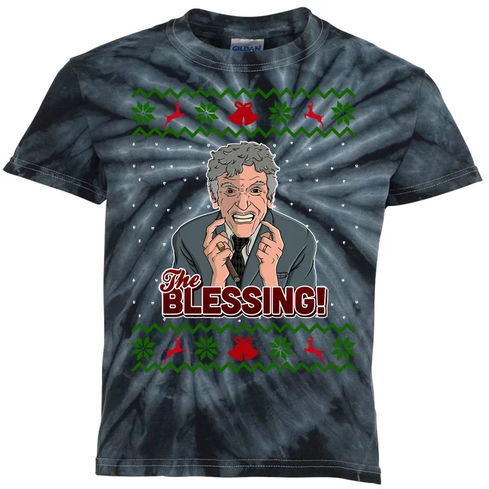 The Blessing Ugly Christmas Sweater Family Christmas Kids Tie-Dye T-Shirt