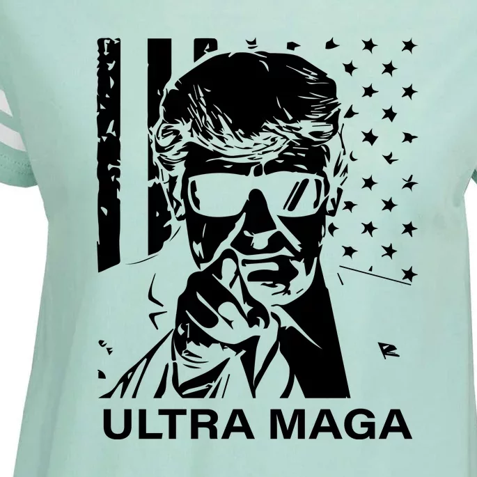 Trump Buff Ultra MAGA Enza Ladies Jersey Football T-Shirt