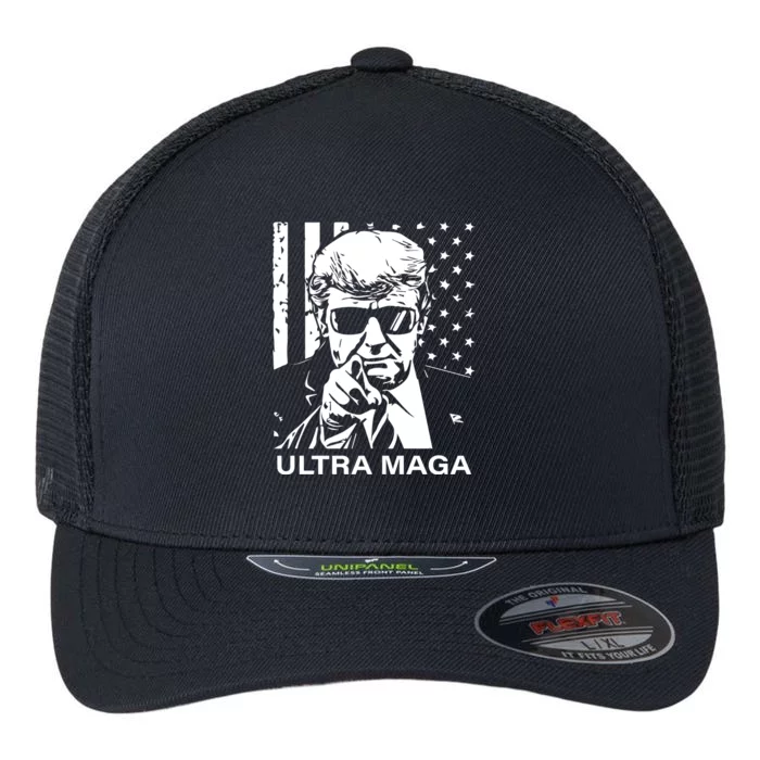 Trump Buff Ultra MAGA Flexfit Unipanel Trucker Cap