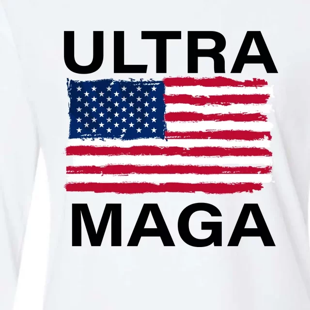 Trump Buff Ultra MAGA Womens Cotton Relaxed Long Sleeve T-Shirt