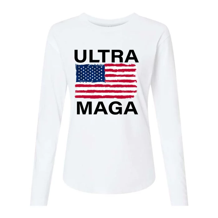 Trump Buff Ultra MAGA Womens Cotton Relaxed Long Sleeve T-Shirt