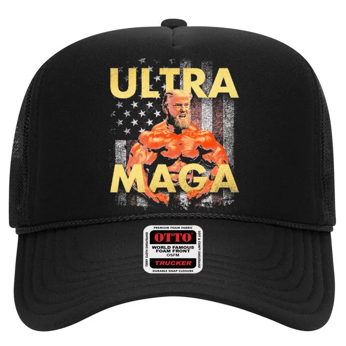 Trump Buff Ultra Maga High Crown Mesh Trucker Hat