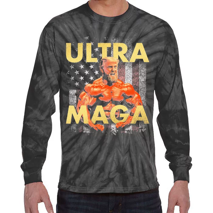 Trump Buff Ultra Maga Tie-Dye Long Sleeve Shirt