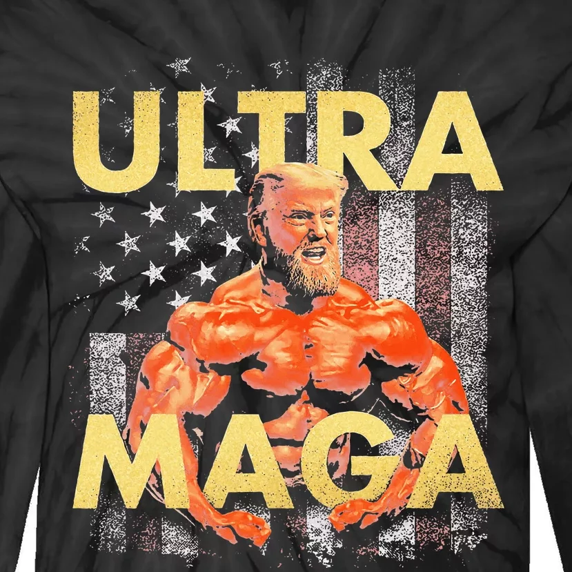 Trump Buff Ultra Maga Tie-Dye Long Sleeve Shirt