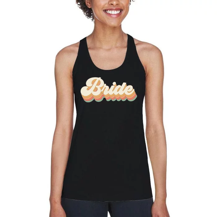 Team Bride Vintage Bachelorette Party Women's Racerback Tank