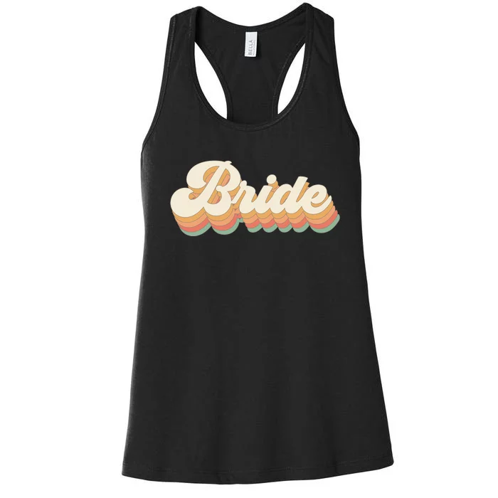 Team Bride Vintage Bachelorette Party Women's Racerback Tank