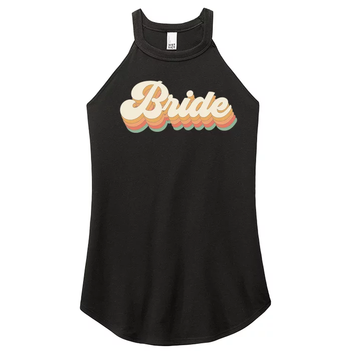 Team Bride Vintage Bachelorette Party Women’s Perfect Tri Rocker Tank