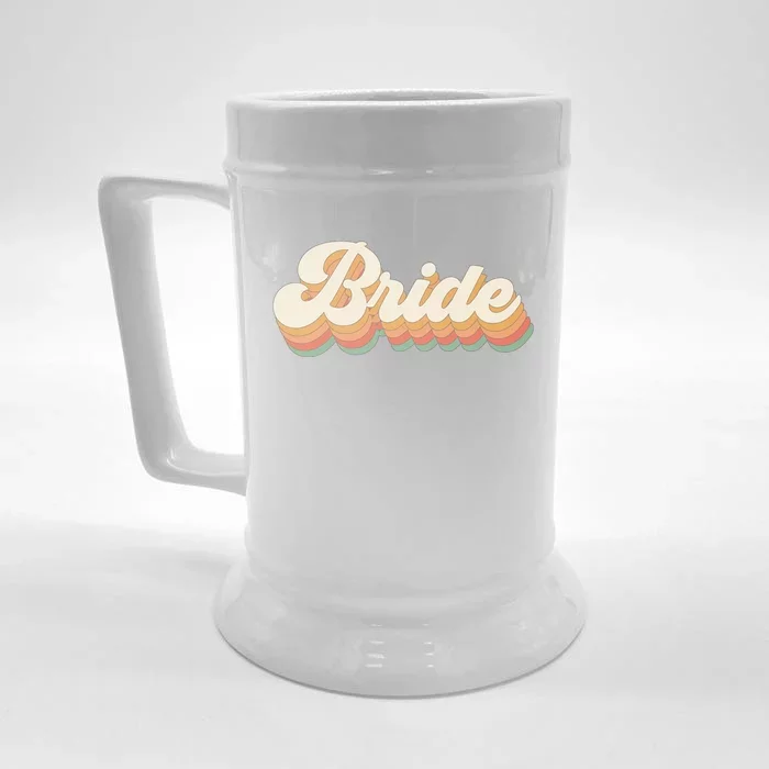 Team Bride Vintage Bachelorette Party Front & Back Beer Stein