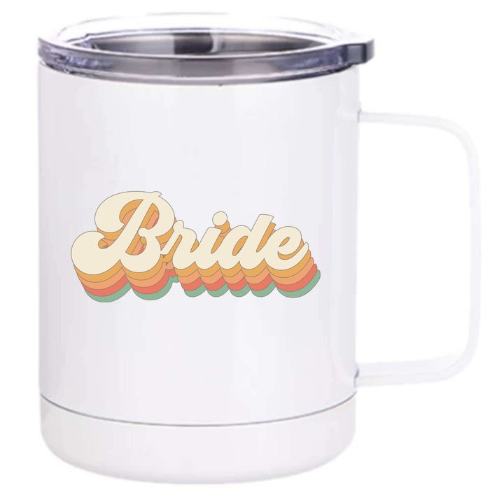 Team Bride Vintage Bachelorette Party Front & Back 12oz Stainless Steel Tumbler Cup