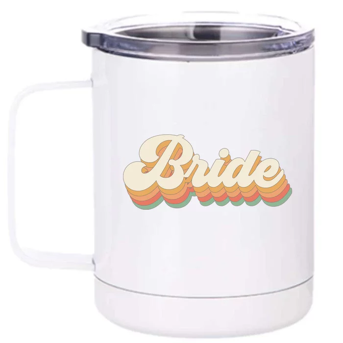 Team Bride Vintage Bachelorette Party Front & Back 12oz Stainless Steel Tumbler Cup