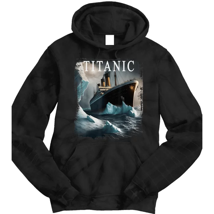 Titanic Boat Vintage Cruise Ship Sailing in 1912 hit Iceberg Tie Dye Hoodie