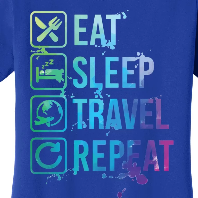 Travel Blogger Vacation Eat Sleep Repeat Gift Women's T-Shirt