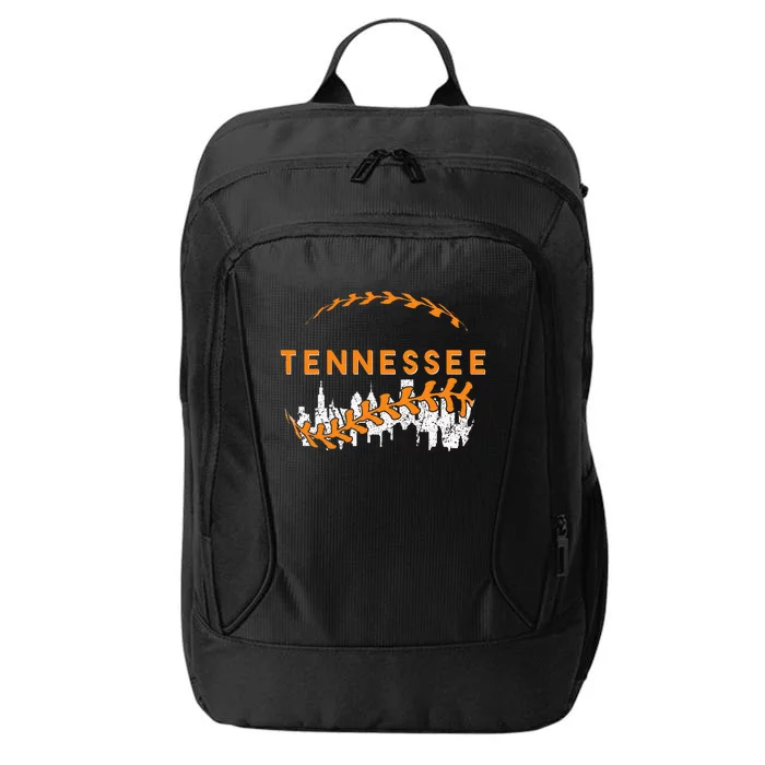 Tennessee Baseball Vintage Leopard Heart Baseball Fans City Backpack