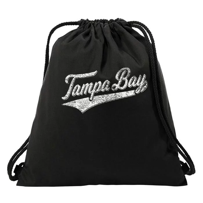 Tampa Bay Varsity Script Classic Sports Jersey Style Drawstring Bag