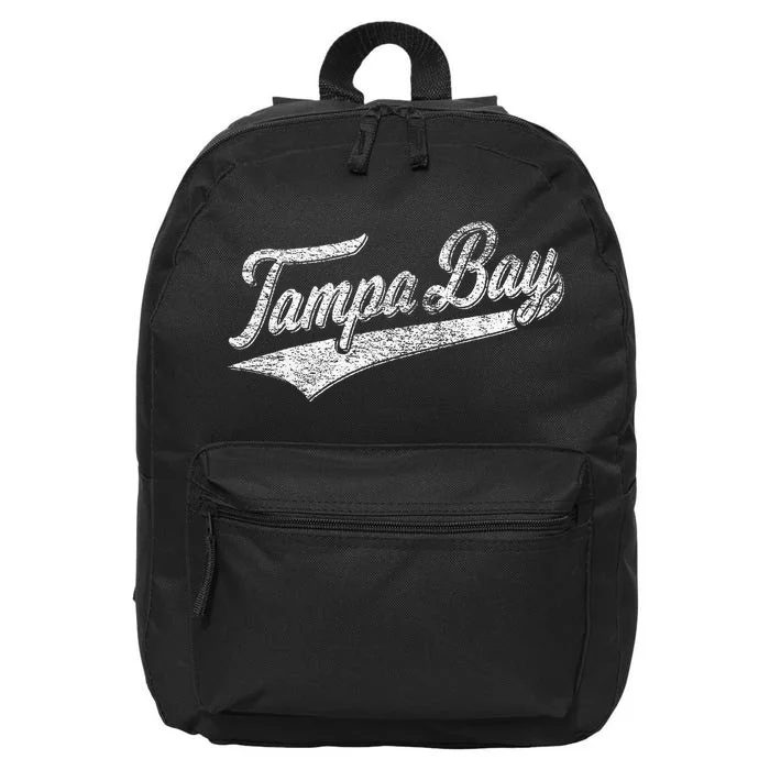 Tampa Bay Varsity Script Classic Sports Jersey Style 16 in Basic Backpack