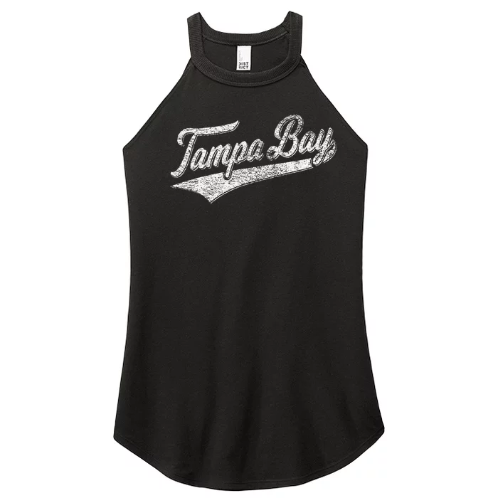 Tampa Bay Varsity Script Classic Sports Jersey Style Women’s Perfect Tri Rocker Tank