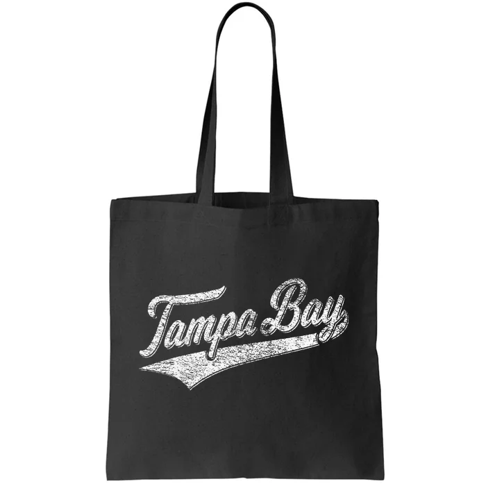 Tampa Bay Varsity Script Classic Sports Jersey Style Tote Bag