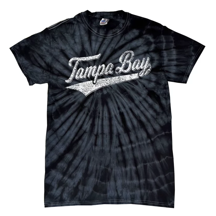 Tampa Bay Varsity Script Classic Sports Jersey Style Tie-Dye T-Shirt