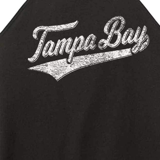 Tampa Bay Varsity Script Classic Sports Jersey Style Women’s Perfect Tri Rocker Tank