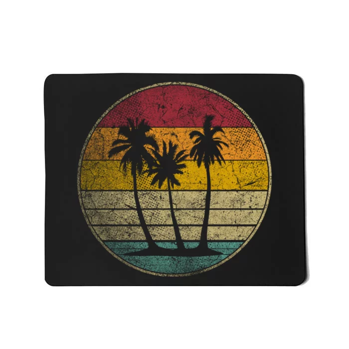 Tropical Beach Vintage Retro Style 70s 80s Mousepad