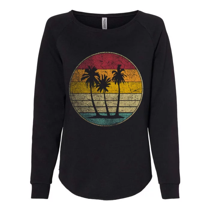 Tropical Beach Vintage Retro Style 70s 80s Womens California Wash Sweatshirt