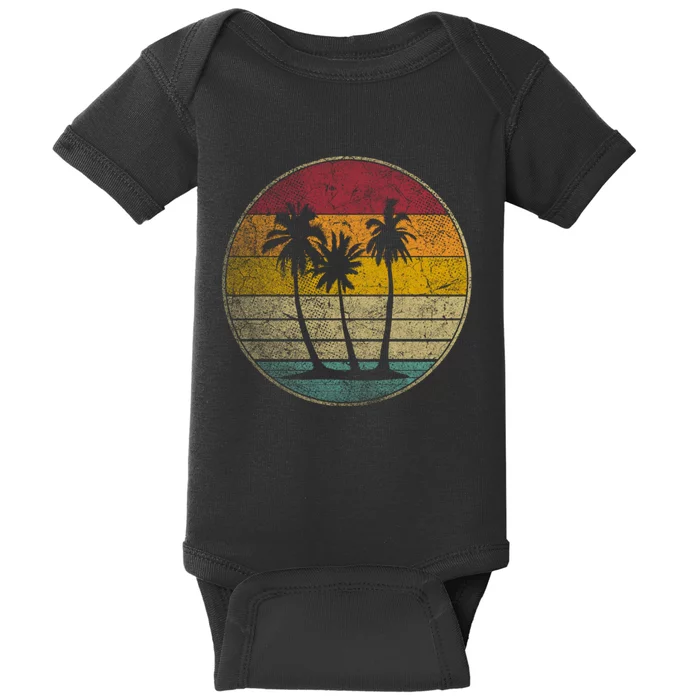 Tropical Beach Vintage Retro Style 70s 80s Baby Bodysuit