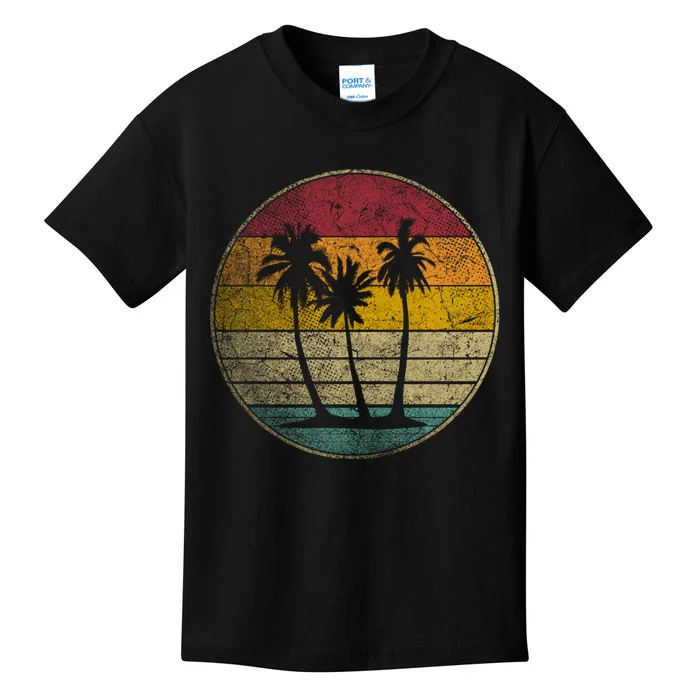 Tropical Beach Vintage Retro Style 70s 80s Kids T-Shirt