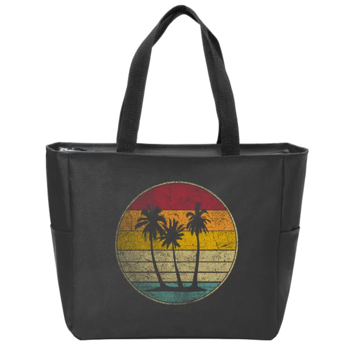 Tropical Beach Vintage Retro Style 70s 80s Zip Tote Bag