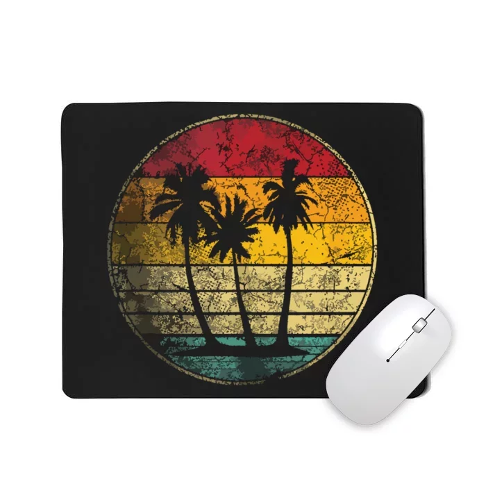 Tropical Beach Vintage Retro Style 70s 80s Mousepad