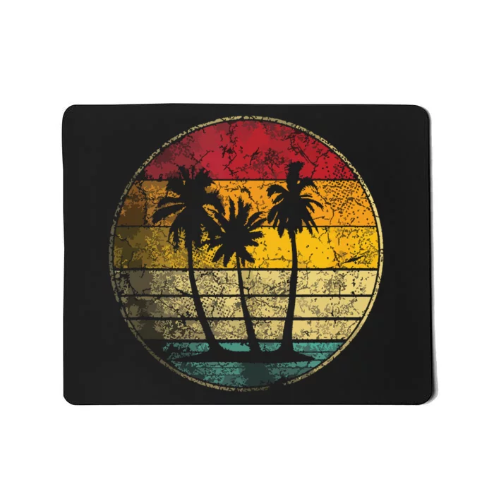 Tropical Beach Vintage Retro Style 70s 80s Mousepad