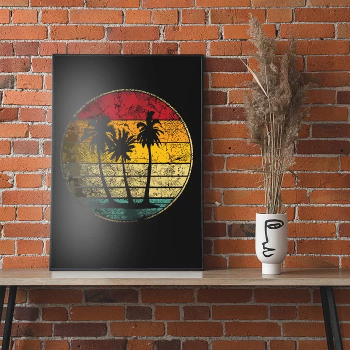 Tropical Beach Vintage Retro Style 70s 80s Poster