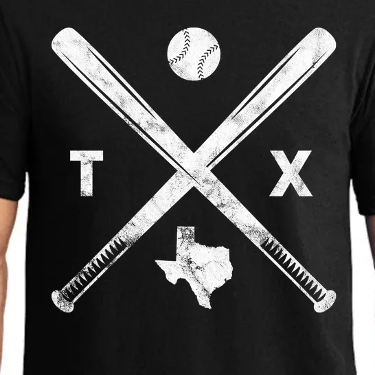 Texas Baseball Vintage Sport Pajama Set