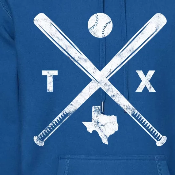 Texas Baseball Vintage Sport Premium Hoodie