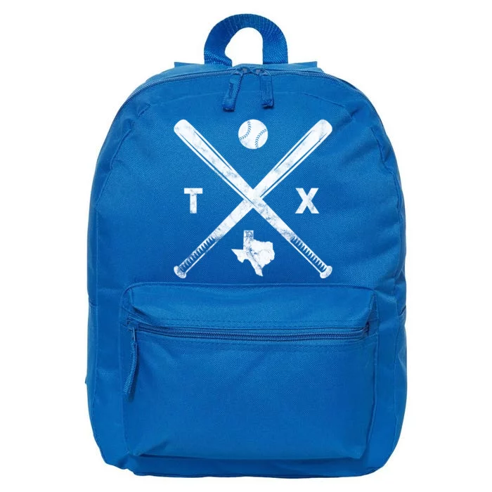 Texas Baseball Vintage Sport 16 in Basic Backpack