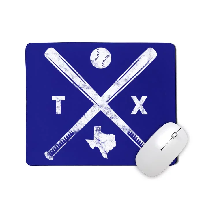 Texas Baseball Vintage Sport Mousepad