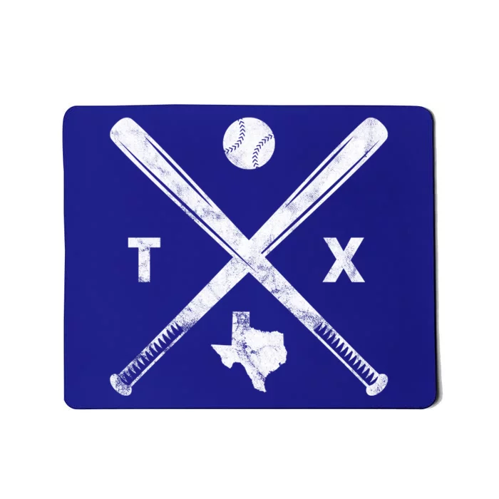 Texas Baseball Vintage Sport Mousepad