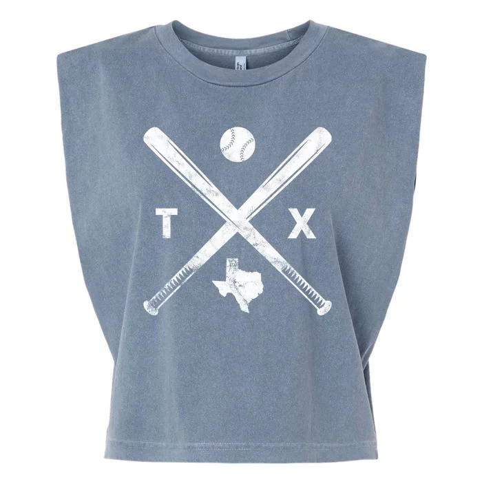 Texas Baseball Vintage Sport Garment-Dyed Women's Muscle Tee