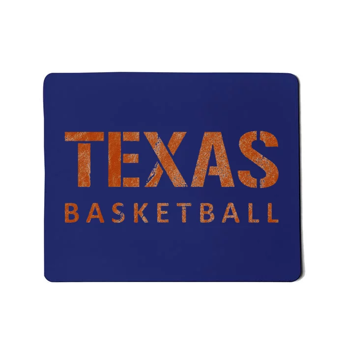 Texas Basketball Vintage Distressed Mousepad