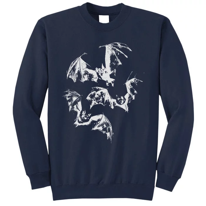 Three Bats Vintage 90s Style Bat Tall Sweatshirt