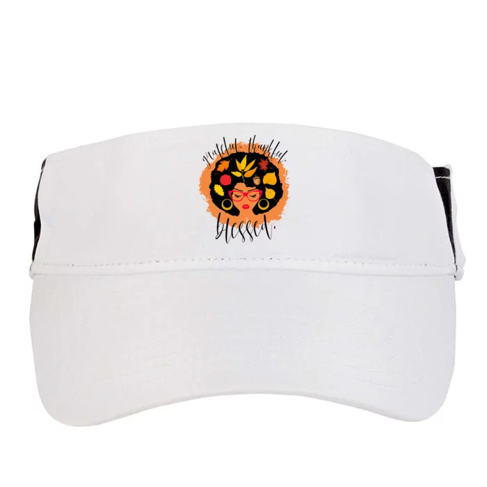 Thanksgiving Blessings Vibrant Fall Vibes for African American Wo Adult Drive Performance Visor