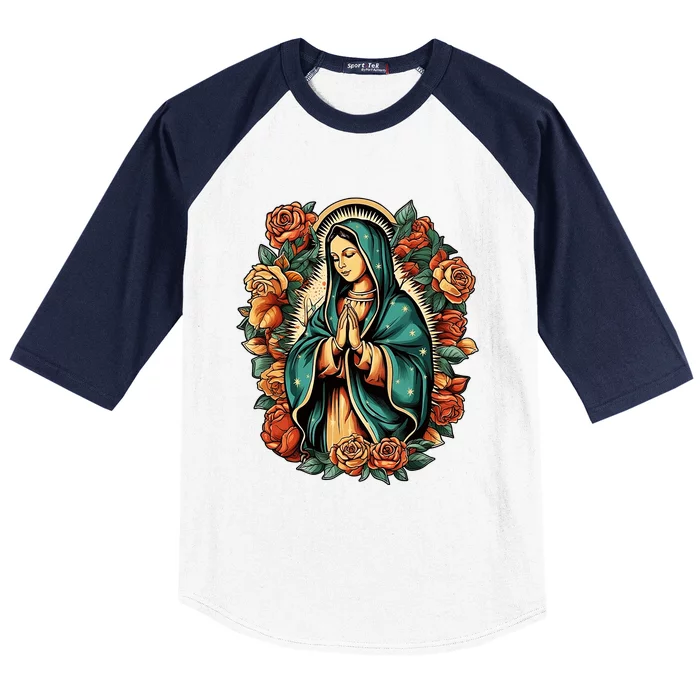 The Blessed Virgin Mary Is The Mother Of Jesus Christ Baseball Sleeve Shirt