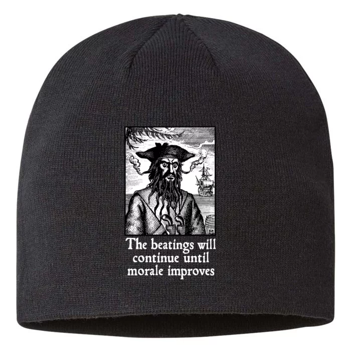 The Beatings Will Continue Until Morale Improves 8 1/2in Sustainable Knit Beanie