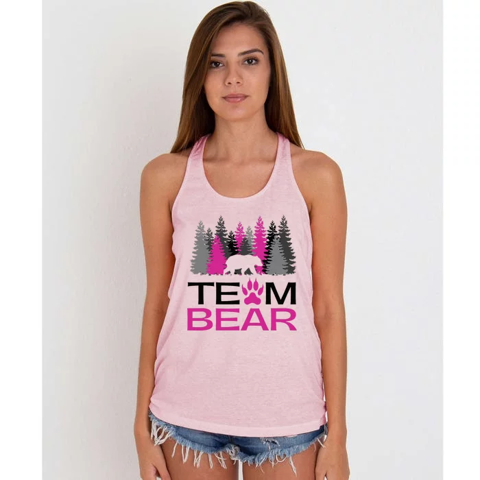 Team Bear Woman Pink Women's Knotted Racerback Tank