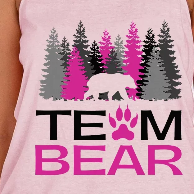 Team Bear Woman Pink Women's Knotted Racerback Tank