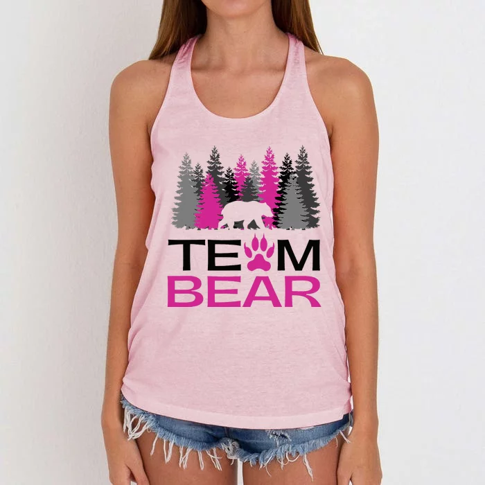 Team Bear Woman Pink Women's Knotted Racerback Tank