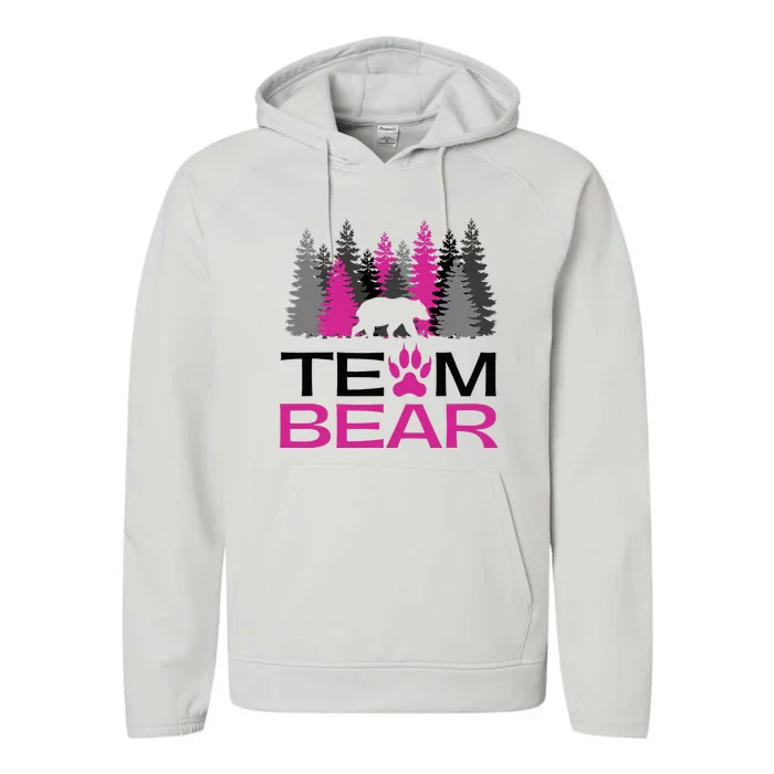 Team Bear Woman Pink Performance Fleece Hoodie