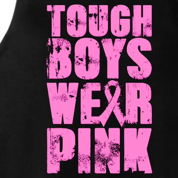 Tough Boyz Wear Pink Support Breast Cancer Awareness Ladies Tri-Blend Wicking Tank